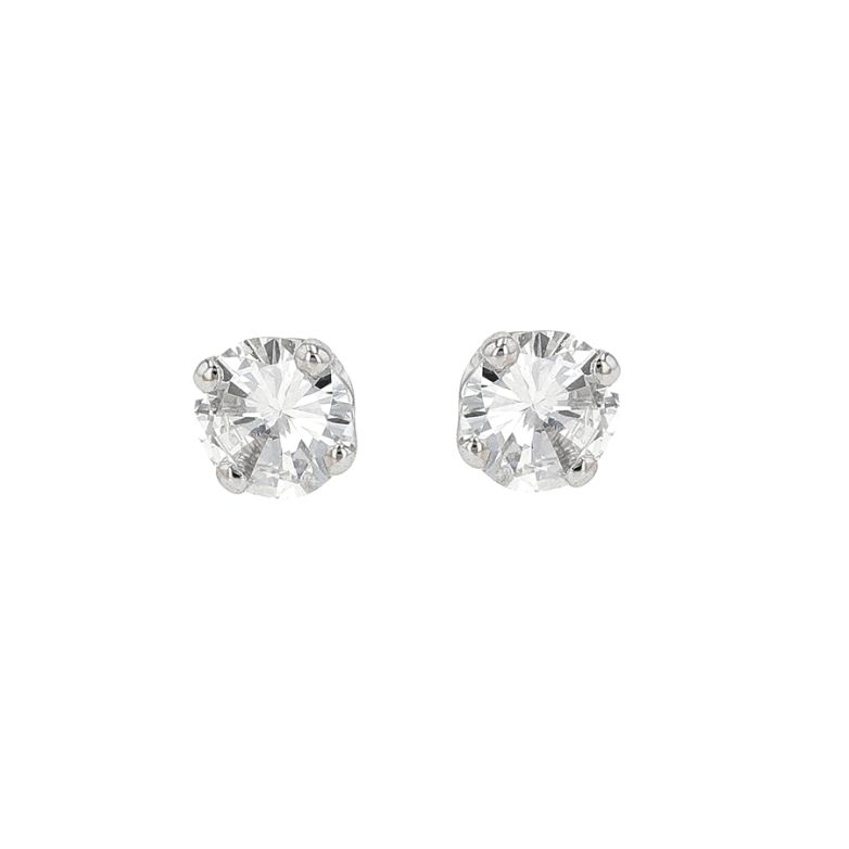 Boucles d'oreilles diamants 0.51 carat or blanc 0.91g Comme neuf -  reconditionné disponible sur Gemme Les Bijoux
